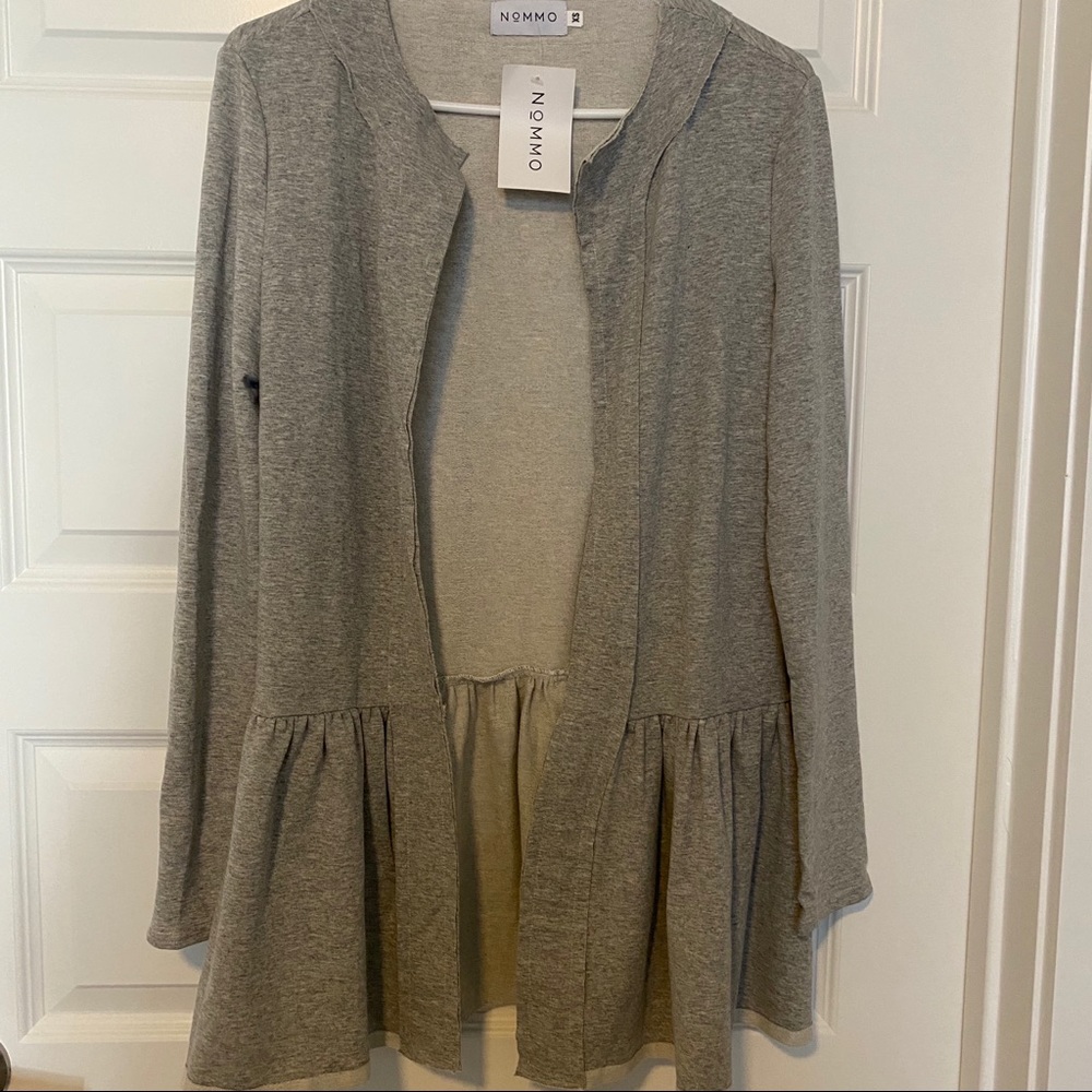 NWT Nommo Lightweight Gray Cardigan XS